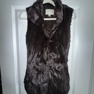 Banana Republic Chocolate Faux Fur Vest